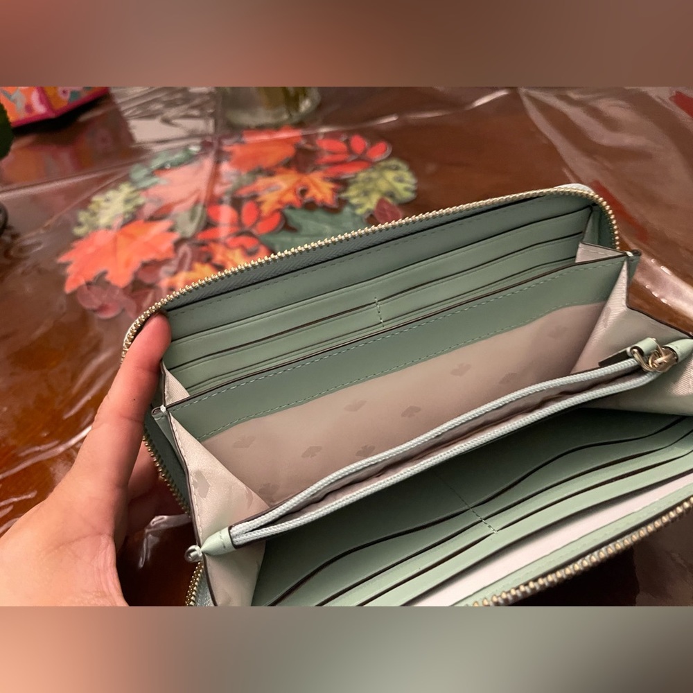 Kate Spade Light Green Leather Wallet - Picture 2 of 6